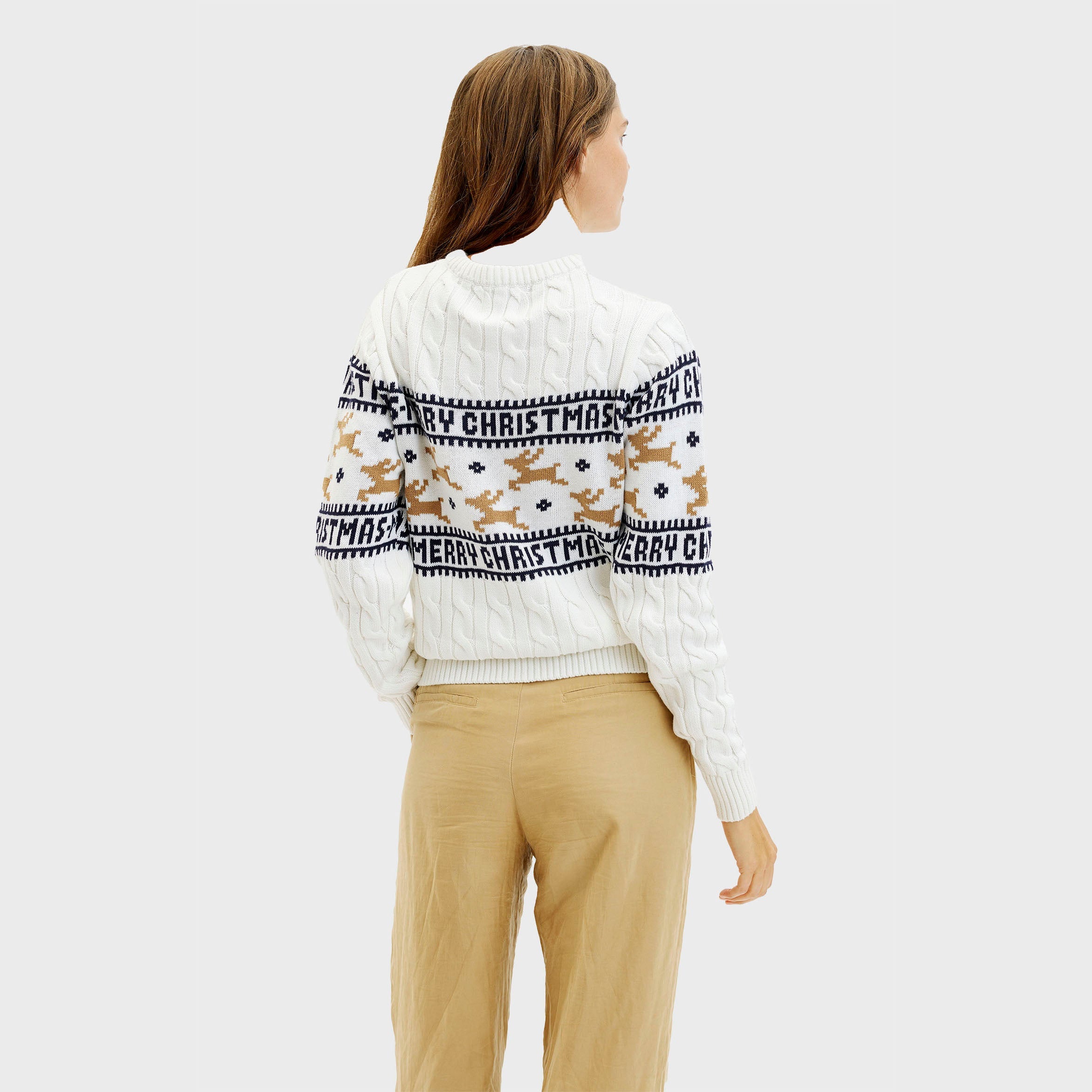 The Elegant White Christmas Sweater β Women